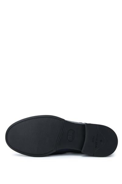 Tamer Tanca Erkek Hakiki Deri Lacivert Loafer Ayakkabı