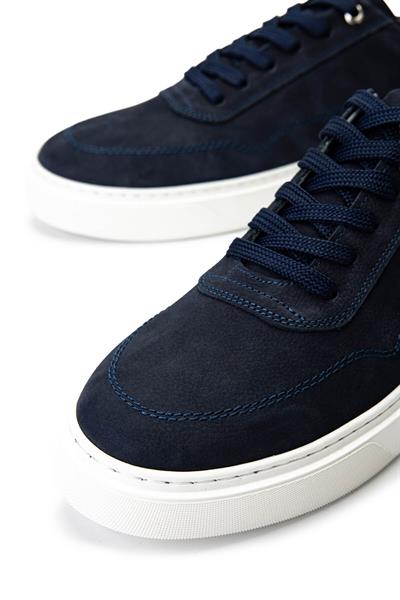 Tamer Tanca Erkek Hakiki Deri Lacivert Nubuk Sneakers & Spor Ayakkabı