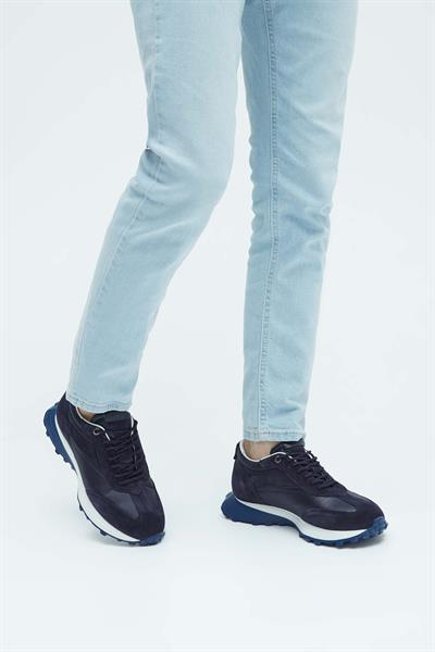 Tamer Tanca Erkek Hakiki Deri Lacivert Sneakers & Spor Ayakkabı