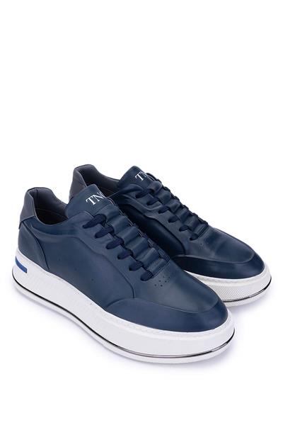 Tamer Tanca Erkek Hakiki Deri Lacivert Sneakers & Spor Ayakkabı