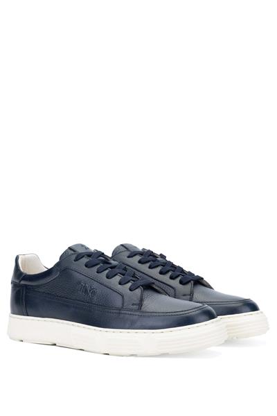 Tamer Tanca Erkek Hakiki Deri Lacivert Sneakers & Spor Ayakkabı