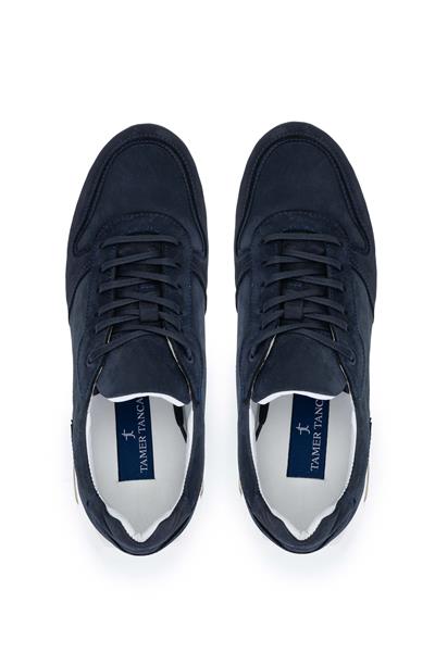 Tamer Tanca Erkek Hakiki Deri Lacivert Nubuk Sneakers & Spor Ayakkabı