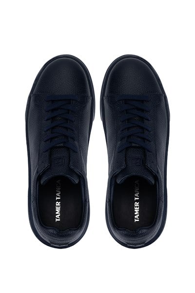 Tamer Tanca Erkek Hakiki Deri Lacivert Taban Sneakers & Spor Ayakkabı