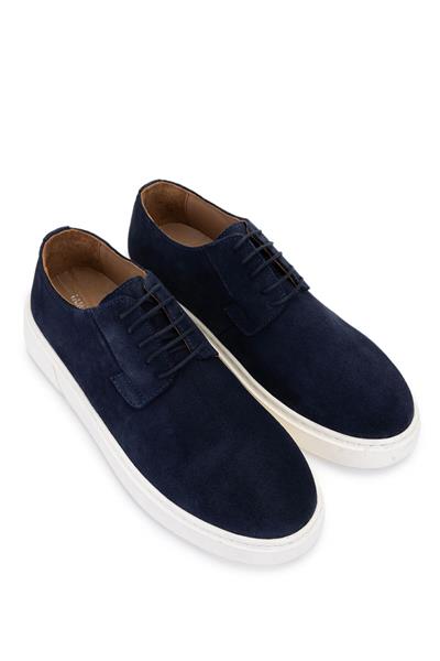 Tamer Tanca Erkek Hakiki Deri Lacivert Süet Sneakers & Spor Ayakkabı