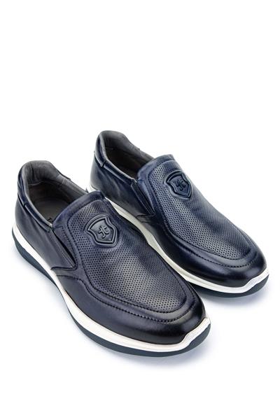 Tamer Tanca Erkek Hakiki Deri Lacivert Sneakers & Spor Ayakkabı