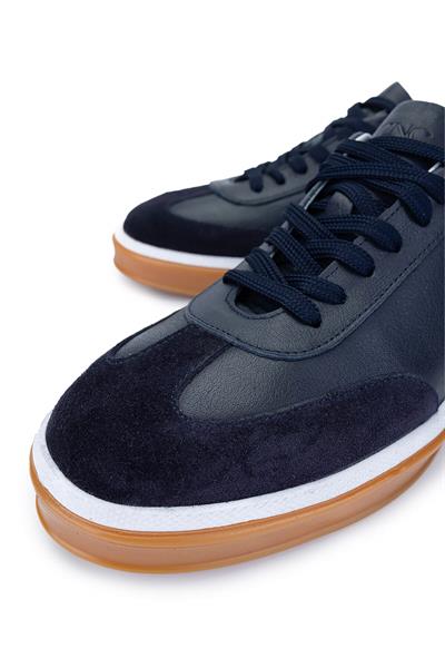 Tamer Tanca Erkek Hakiki Deri Lacivert Sneakers & Spor Ayakkabı