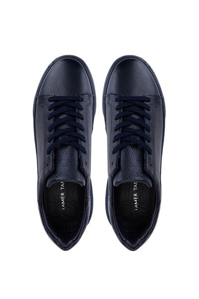 Tamer Tanca Erkek Hakiki Deri Lacivert Taban Sneakers & Spor Ayakkabı