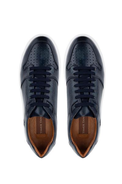 Tamer Tanca Erkek Hakiki Deri Lacivert Sneakers & Spor Ayakkabı