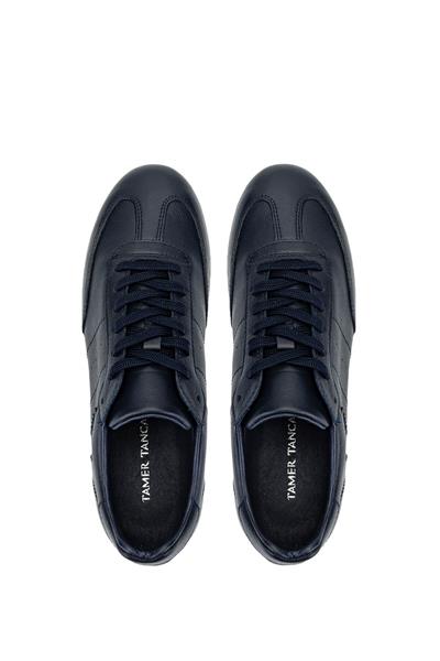 Tamer Tanca Erkek Hakiki Deri Lacivert Sneakers & Spor Ayakkabı