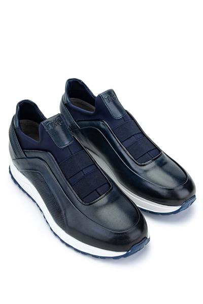 Tamer Tanca Erkek Hakiki Deri Lacivert Sneakers & Spor Ayakkabı Ayakkabı