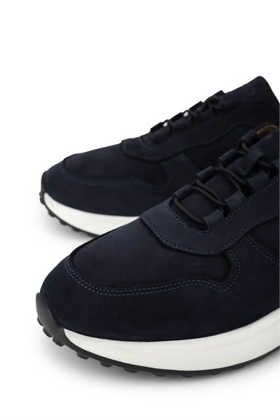 Tamer Tanca Erkek Hakiki Deri Lacivert Nubuk Sneakers & Spor Ayakkabı