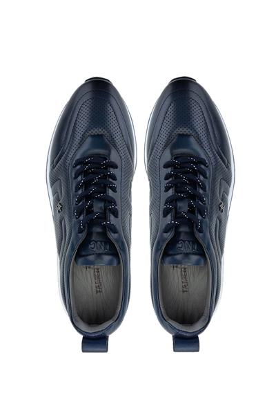 Tamer Tanca Erkek Hakiki Deri Lacivert Sneakers & Spor Ayakkabı