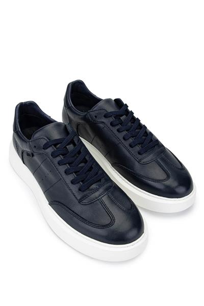 Tamer Tanca Erkek Hakiki Deri Lacivert Sneakers & Spor Ayakkabı