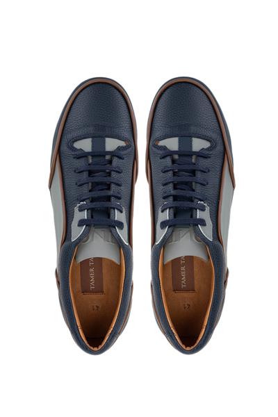 Tamer Tanca Erkek Hakiki Deri Lacivert Sneakers & Spor Ayakkabı
