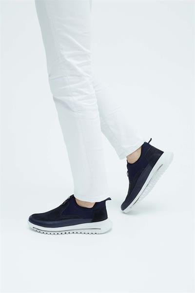 Tamer Tanca Erkek Hakiki Deri Lacivert Sneakers & Spor Ayakkabı