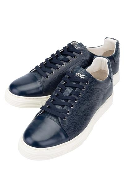 Tamer Tanca Erkek Hakiki Deri Lacivert Sneakers & Spor Ayakkabı
