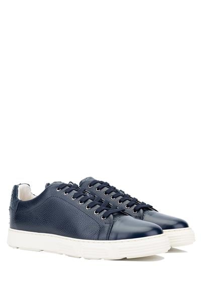 Tamer Tanca Erkek Hakiki Deri Lacivert Sneakers & Spor Ayakkabı