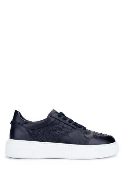 Tamer Tanca Erkek Hakiki Deri Lacivert Sneakers & Spor Ayakkabı