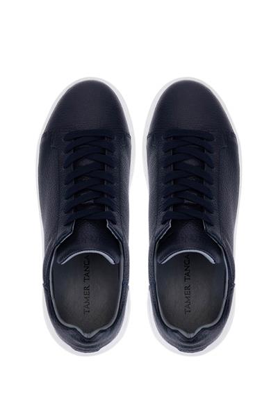Tamer Tanca Erkek Hakiki Deri Lacivert Sneakers & Spor Ayakkabı