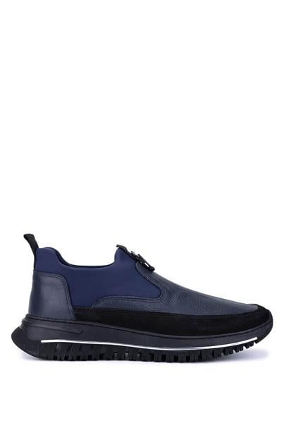 Tamer Tanca Erkek Hakiki Deri Lacivert Sneakers & Spor Ayakkabı