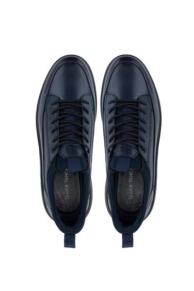 Tamer Tanca Erkek Hakiki Deri Lacivert Sneakers & Spor Ayakkabı