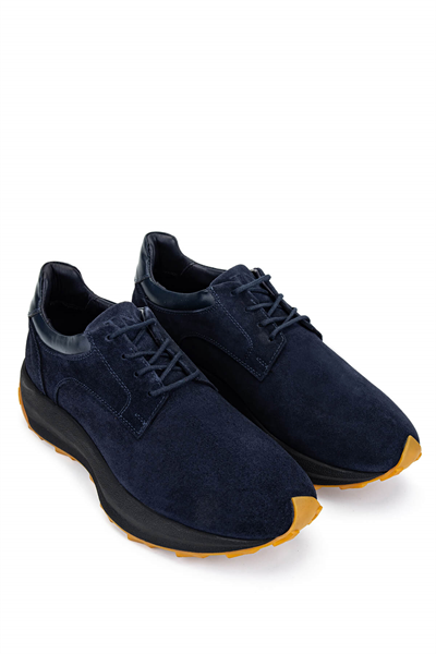 Tamer Tanca Erkek Hakiki Deri Lacivert Sneakers & Spor Ayakkabı