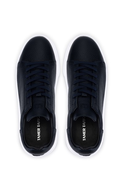 Tamer Tanca Erkek Hakiki Deri Lacivert Sneakers & Spor Ayakkabı