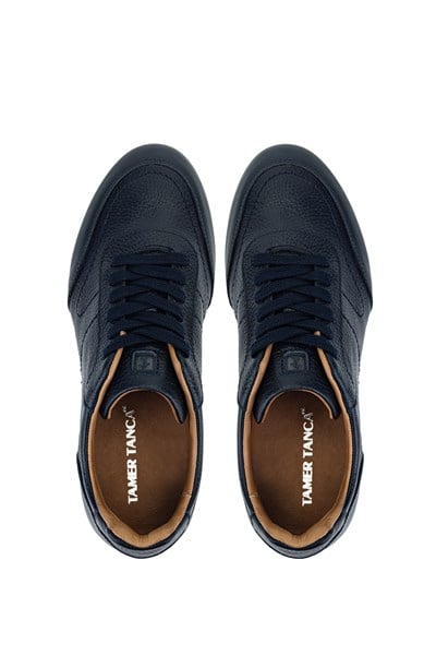 Tamer Tanca Erkek Hakiki Deri Lacivert Sneakers & Spor Ayakkabı