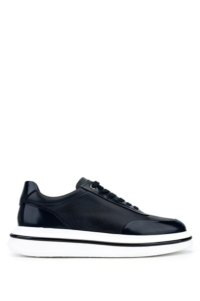 Tamer Tanca Erkek Hakiki Deri Lacivert Sneakers & Spor Ayakkabı