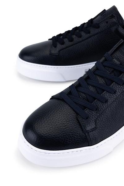 Tamer Tanca Erkek Hakiki Deri Lacivert Sneakers & Spor Ayakkabı