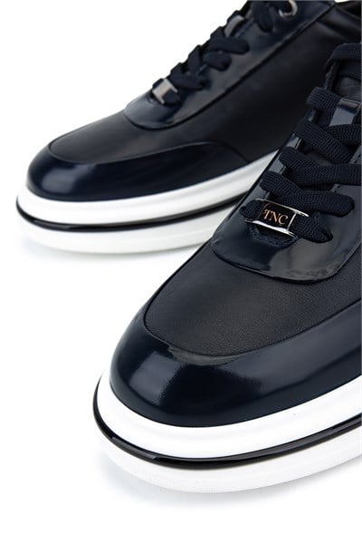 Tamer Tanca Erkek Hakiki Deri Lacivert Sneakers & Spor Ayakkabı