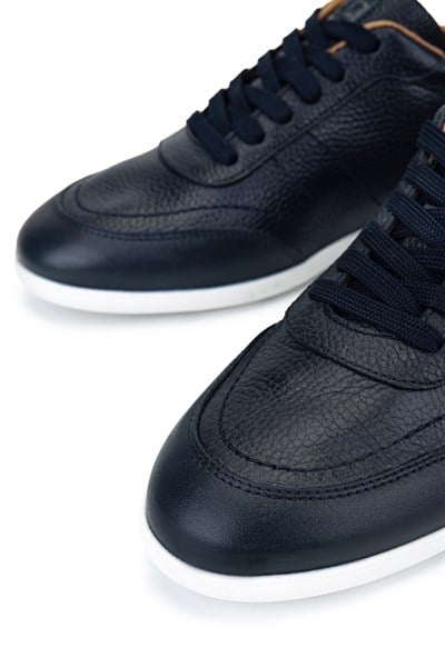 Tamer Tanca Erkek Hakiki Deri Lacivert Sneakers & Spor Ayakkabı