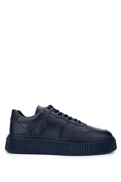 Tamer Tanca Erkek Hakiki Deri Lacivert Sneakers & Spor Ayakkabı