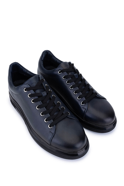 Tamer Tanca Erkek Hakiki Deri Lacivert Sneakers & Spor Ayakkabı
