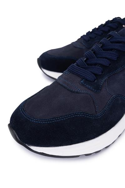 Tamer Tanca Erkek Hakiki Deri Lacivert Süet Sneakers & Spor Ayakkabı