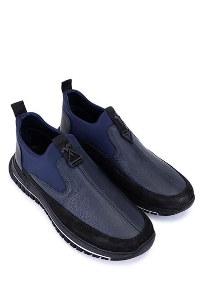 Tamer Tanca Erkek Hakiki Deri Lacivert Sneakers & Spor Ayakkabı