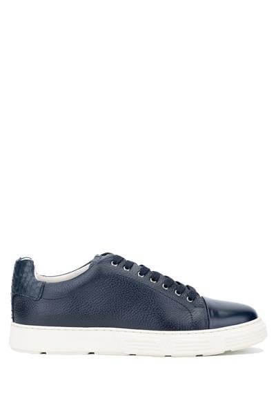Tamer Tanca Erkek Hakiki Deri Lacivert Sneakers & Spor Ayakkabı
