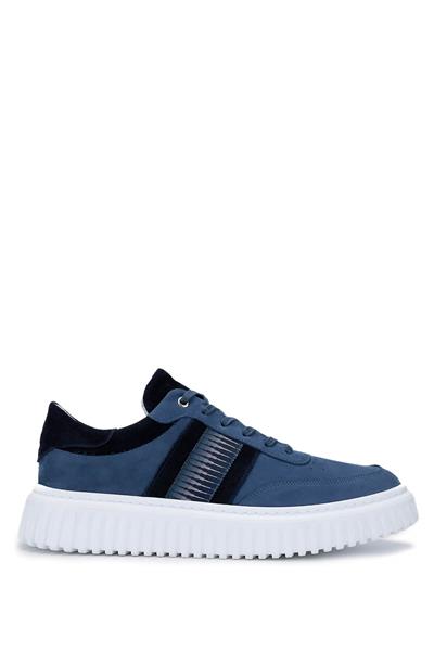 Tamer Tanca Erkek Hakiki Deri Mavi Sneakers & Spor Ayakkabı