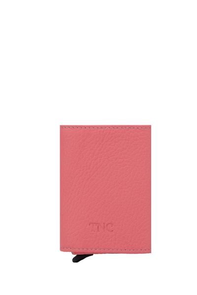 Tamer Tanca Erkek Hakiki Deri Pembe Kartlık