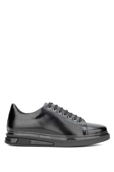 Tamer Tanca Erkek Hakiki Deri Siyah Açma Sneakers & Spor Ayakkabı