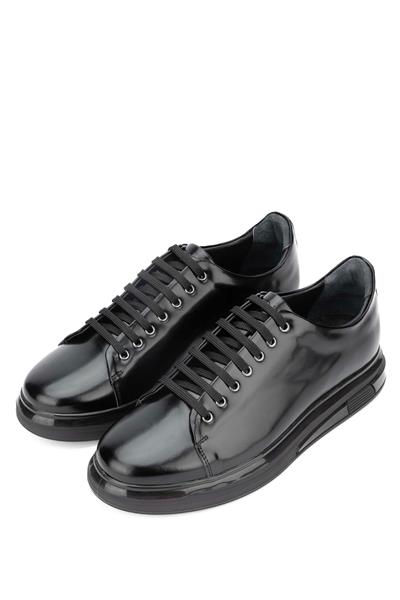 Tamer Tanca Erkek Hakiki Deri Siyah Açma Sneakers & Spor Ayakkabı