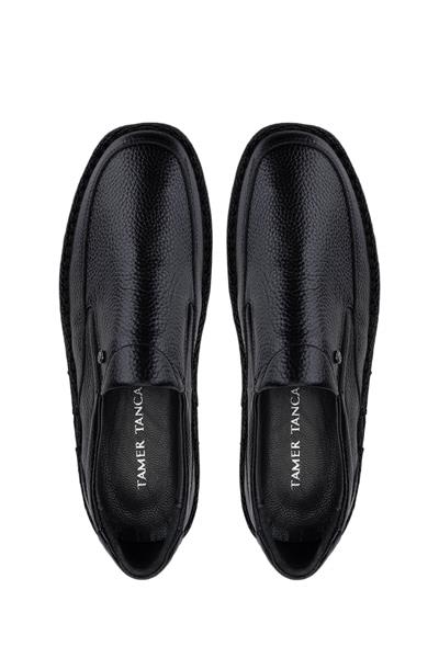 Tamer Tanca Erkek Hakiki Deri Siyah Comfort Ayakkabı