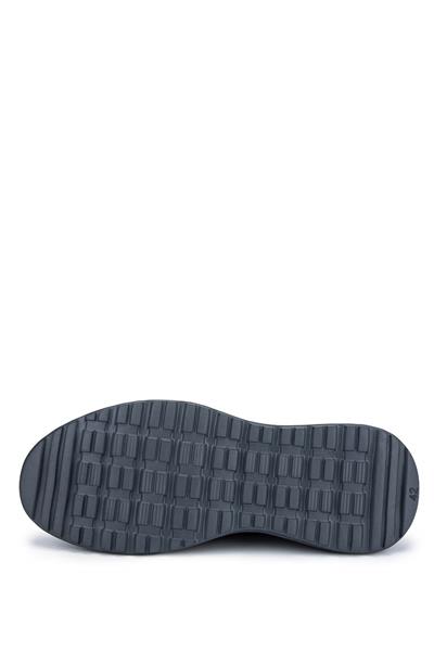 Tamer Tanca Erkek Hakiki Deri Siyah Sneaker Ayakkabı