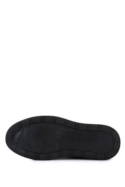 Tamer Tanca Erkek Hakiki Deri Siyah Deri Sneakers & Spor Bot