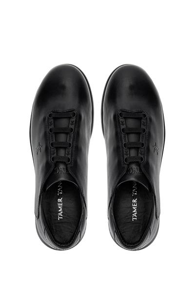Tamer Tanca Erkek Hakiki Deri Siyah Deri Sneakers & Spor Ayakkabı