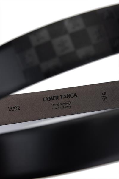 Tamer Tanca Erkek Hakiki Deri Siyah Deri Klasik Kemer