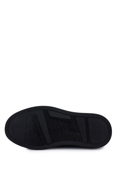 Tamer Tanca Erkek Hakiki Deri Siyah Deri Sneakers & Spor Ayakkabı