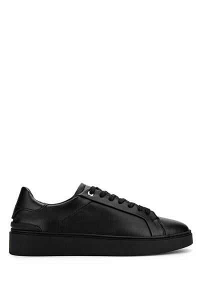 Tamer Tanca Erkek Hakiki Deri Siyah Deri Sneakers & Spor Ayakkabı