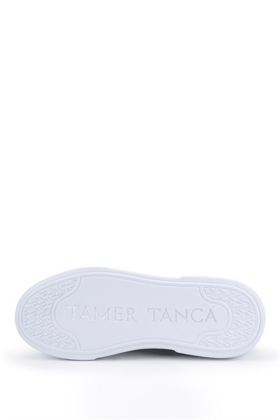 Tamer Tanca Erkek Hakiki Deri Siyah Floter Sneakers & Spor Ayakkabı