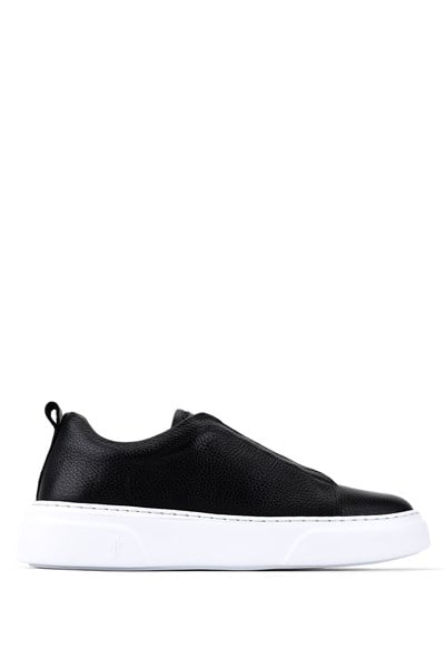 Tamer Tanca Erkek Hakiki Deri Siyah Floter Sneakers & Spor Ayakkabı